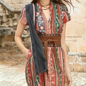 NWT Peruvian Connection Linen Tamarind Dress